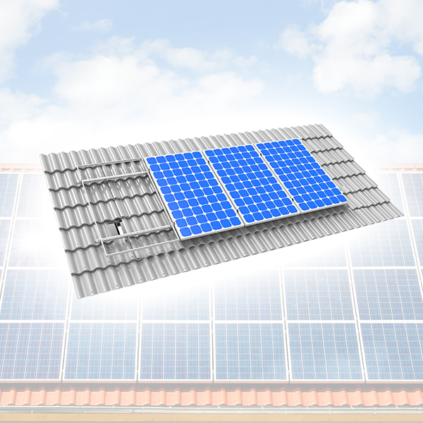Villa roof solar powered support